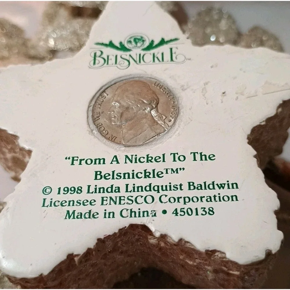 Vintage‎ Belsnickle Santa Star Shaped Trinket Box Christmas Sparkle 1998 Glitter